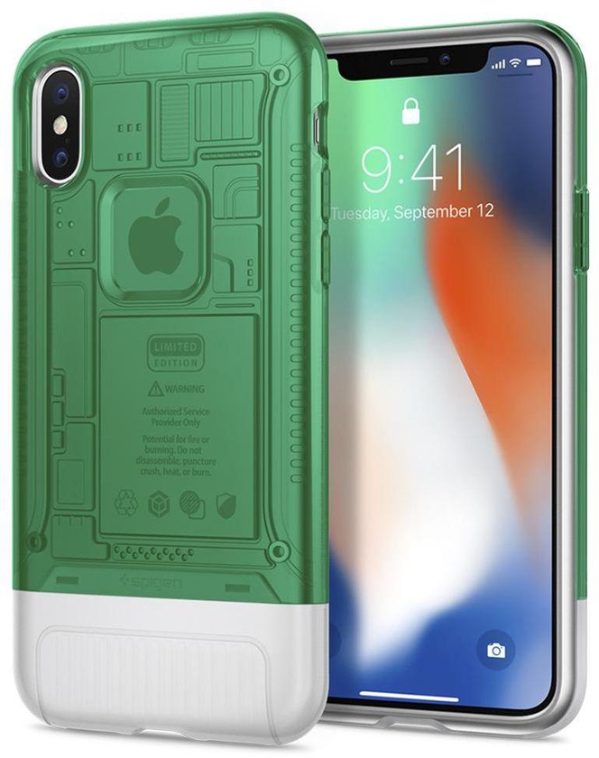 Spigen Classic C1 Apple iPhone X cover / case - Sage ‫(green) 10th Anniversary Limited Edition
