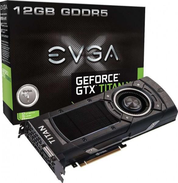 EVGA GeForce GTX TITAN X 12 GB GDDR5 384bit, PCI-E 3.0 DVI-I, 3 x DP, HDMI, SLI, HDCP, G-SYNC Ready Graphics Card | 12G-P4-2990-KR