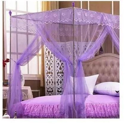 Generic Mosquito Net With Metallic Stand- 4*6, 5*6, 6*6 purple 5 by 6