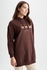 Defacto Woman Oversize Fit C Neck Long Sleeve Knitted Sweat Tunic.