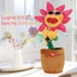 Toy Sunflower Dancing Singing Talking Repeating Recording Soft Plush Flower Toy 120 Songs Musical Funny Gift for Adult Kids Battery 1200 Mah -Pink