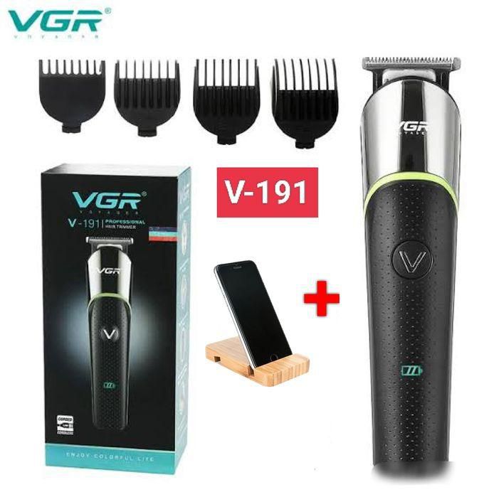 VGR حامل موبيل وتابلت خشبي هدية +ماكينة حلاقة الشعر الاحترافية - VGRV-191