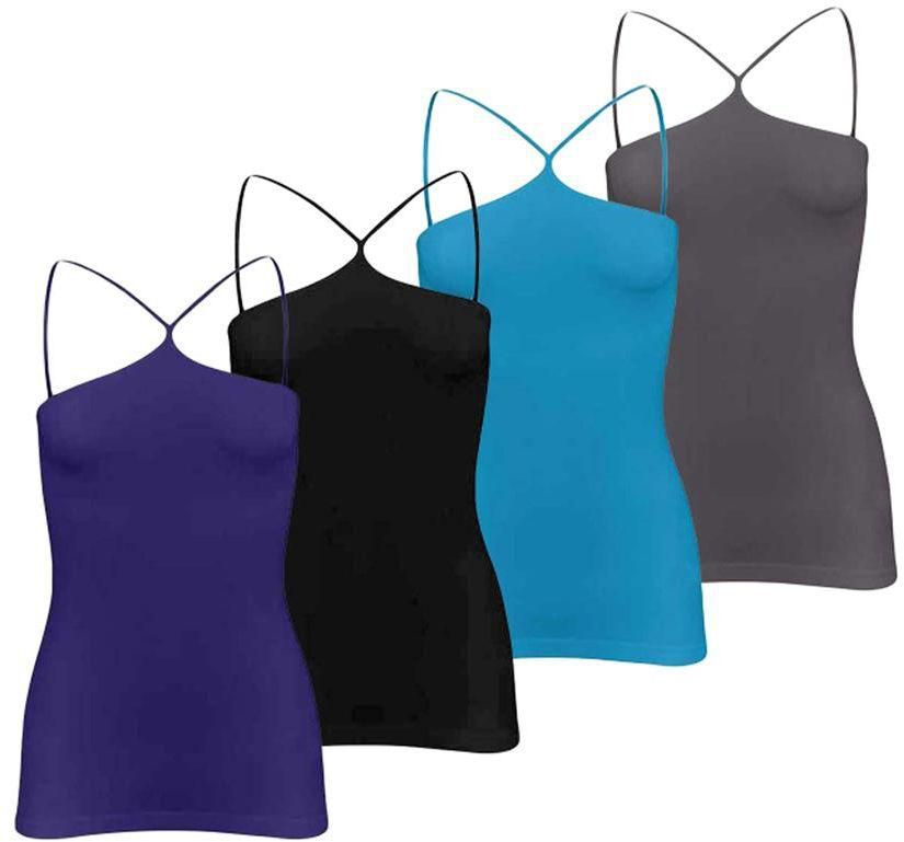 Silvy Set Of 4 Tanks Tops For Women - Multicolor, X-Large