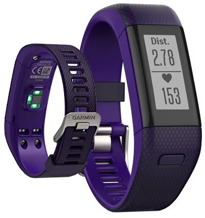 Garmin Vivosmart HR+ Activity Tracker with Wrist-based Heart Rate plus GPS Purple Regular Fit