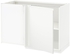 METOD خزانة قاعدة ركنية مع رف - أبيض/Voxtorp أبيض مطفي ‎128x68 سم‏