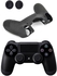 Playstation 4 Black controller and Black silicone case protector and 2 thumb stick caps