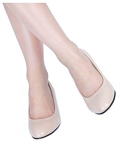 Fashion Elegant Ladies Shallow Mouth Low Heel Sandals Shoes - OFF-WHITE