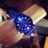 Black LED Light Waterproof Quartz Wrist Watch With Silicon Band - Black