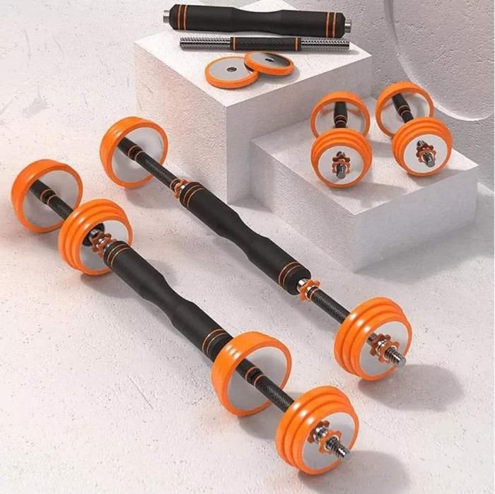 20kg dumbbells with a barbell