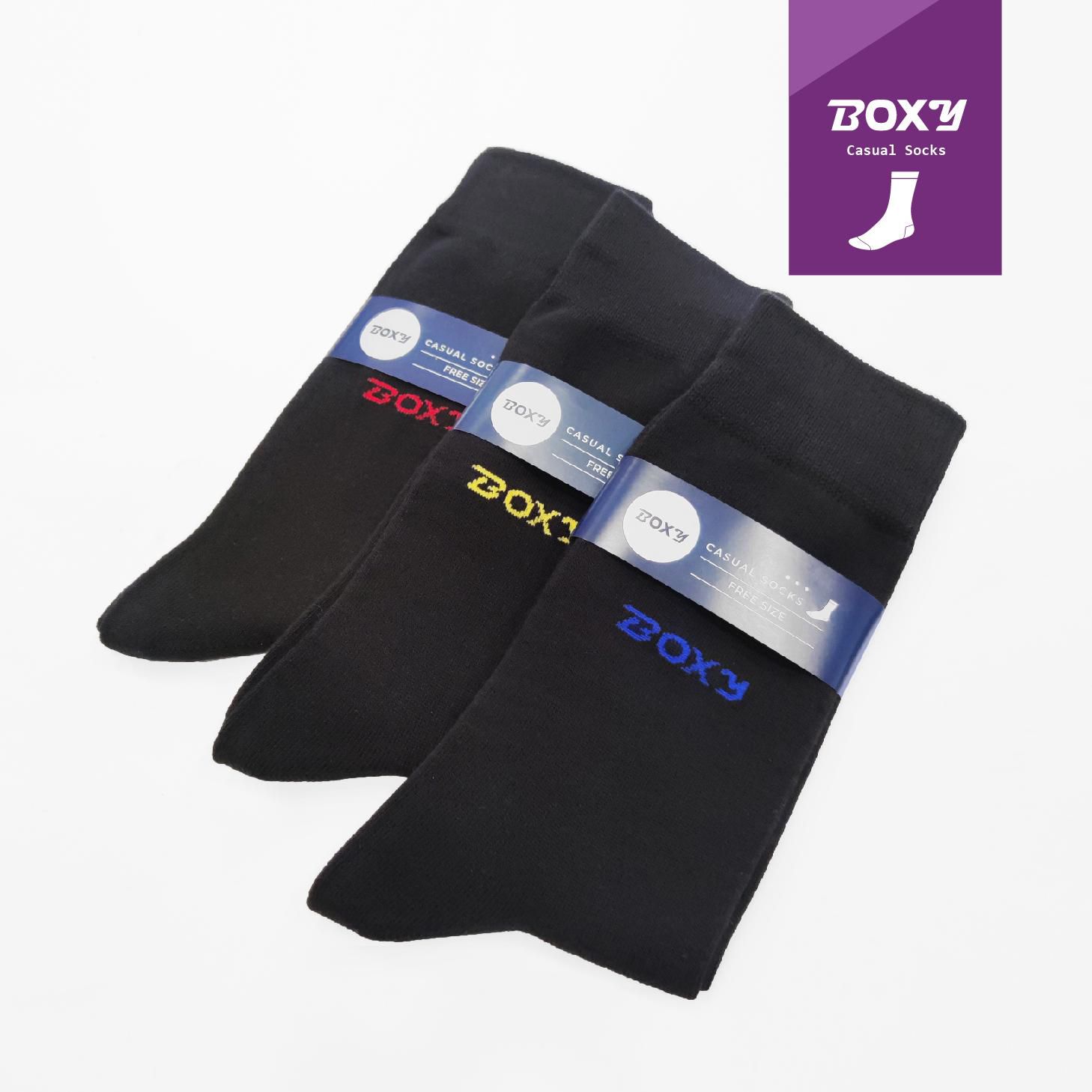 Boxy Men's Socks (Black)
