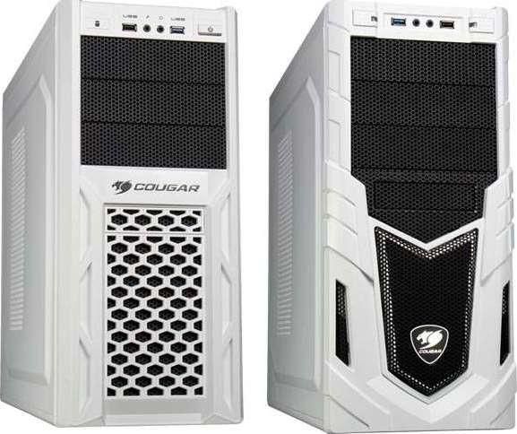 COUGAR Solution-AF2 White Steel ATX Mid Tower Computer Case with 12cm COUGAR TURBINE HYPER-SPIN Bearing Silent Fan and USB 3.0 Bare Drive - CG-Solution-AF2 White