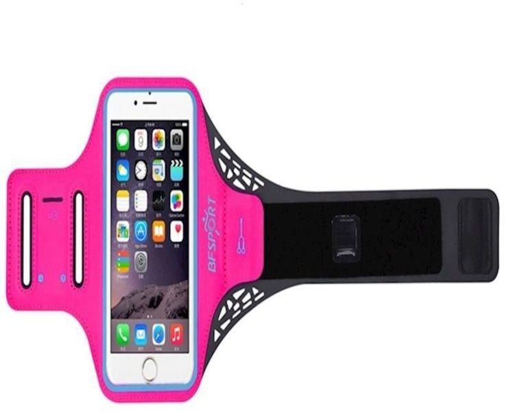 Sports Running Jogging Gym Arm Band Cover For Apple iPhone 7/8 Plus Black & Pink