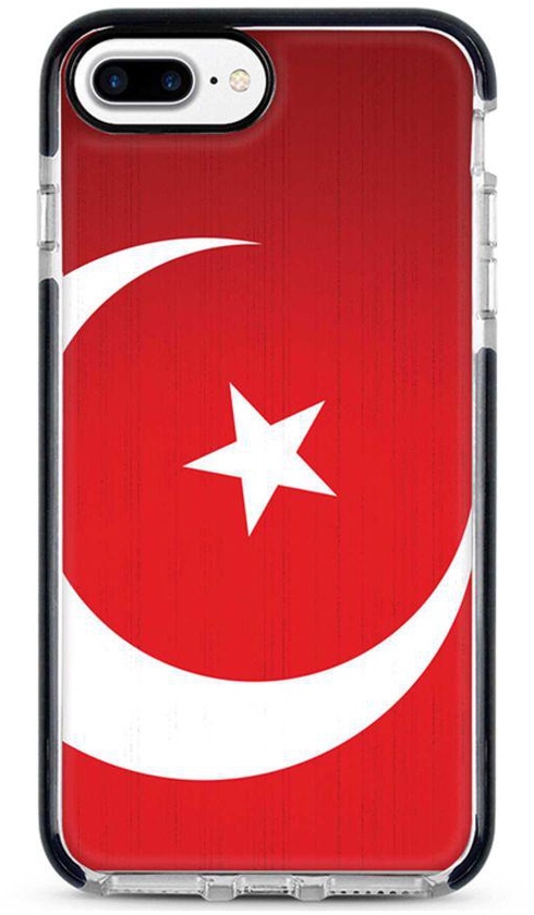 Protective Case Cover For Apple iPhone 7 Plus Flag Of Turkey Full Print