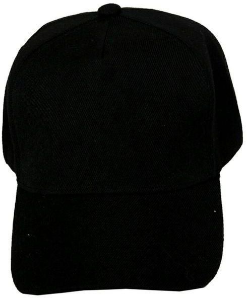 Plain Black Face Cap