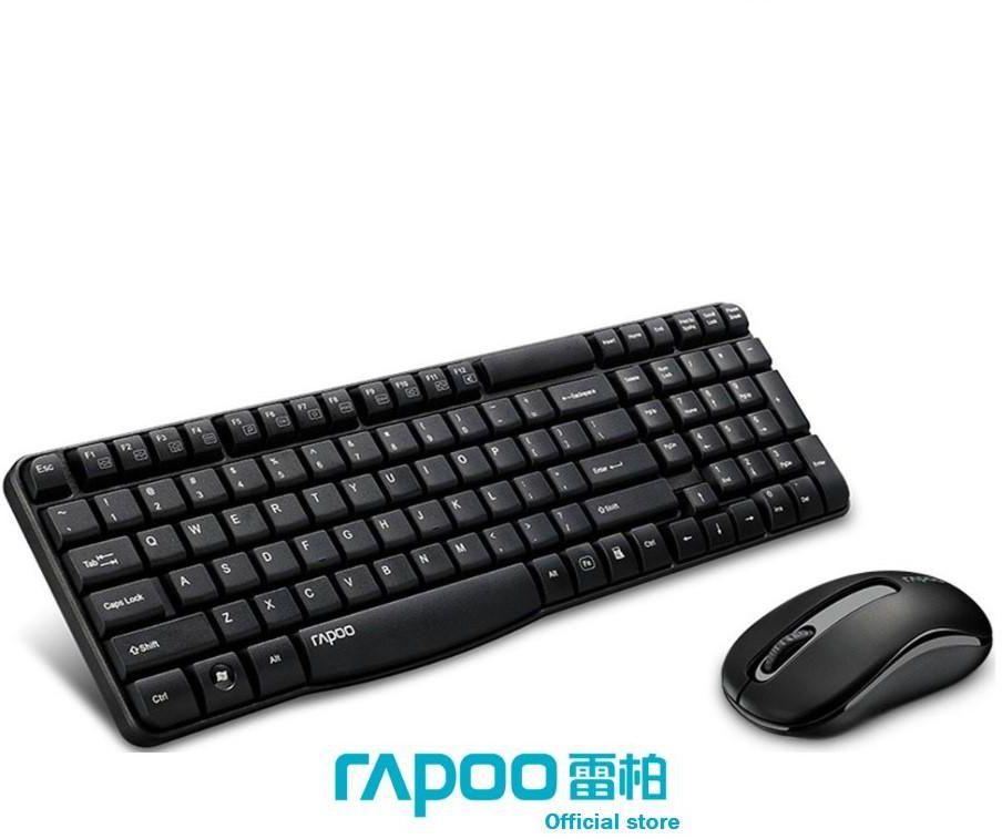 Rapoo Wireless Keyboard and Mouse Combo - Original (Black)