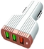 Auto-IO 3-Port USB Car Charger White/Pink
