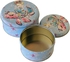 A Set Of Round Tin Cans,drawings Of Two Pieces,of Different Sizes And Uses Blue Sky Color