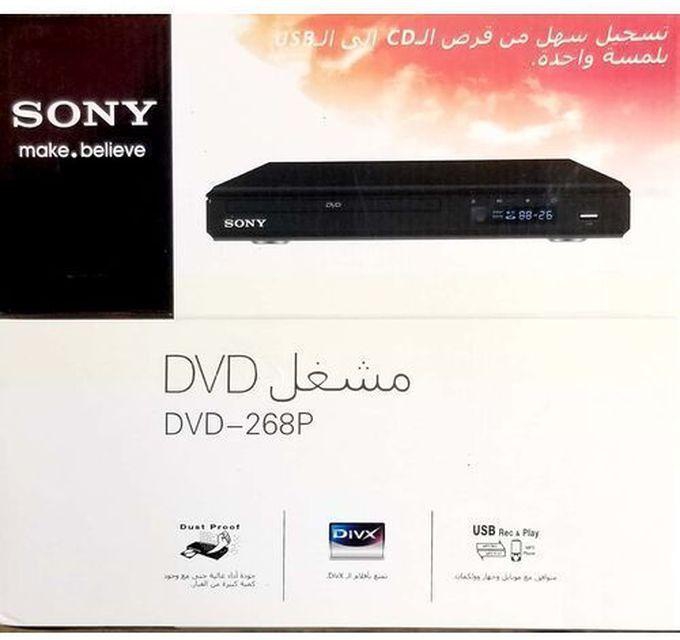 Sony DVD Player DVD-268P Black + USB Port+Av Wire