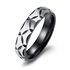 Black Leaves Lovers Engagement Rings For Men Women Japanese Style Classical Stainless Steel Couple Wedding Jewelry Bands