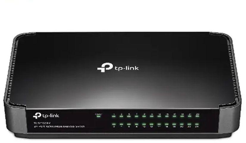 TP-Link 24-Port 10/100M Switch, 24 10/100M RJ45 Ports,PIastic Case
