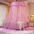 Generic 6 By 6 Pink Big Round Mosquito Net For- BIG SIZE BEDS.