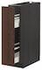 METOD / MAXIMERA Base cabinet/pull-out int fittings, black/Sinarp brown, 20x60 cm - IKEA