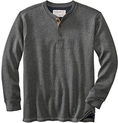 Legendary Whitetails Men's Tough as Buck Double Layer Thermal Henley Shirt - Casual Long Sleeve Waffle Knit Regular Fit Long Sleeve