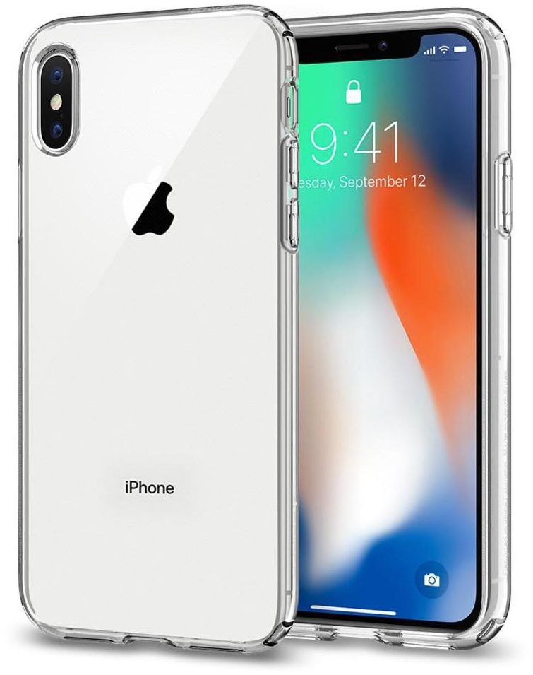 Spigen Liquid Crystal Protective Case for Apple iPhone X (Crystal Clear)