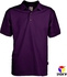 Boxy Microfiber Classic Short Sleeve Polo Shirts - 7 Sizes (Dark Violet)