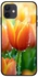 Floral Printed Case Cover -for Apple iPhone 12 Orange/Green/Yellow Orange/Green/Yellow