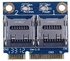 Mini PCIE Card Adapter PCI-e mpci-e to Dual TF SDHC SDXC Reader Adaptor PCI-E TO TF Card Support Windows 7 / Vista/XP Mac OS