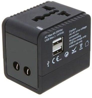 2-Port USB Wall Charger Black