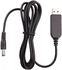 USB Power Cable To 5.5 X 2.1mm Male Adapter Plug From 5V To 12V (Power Bank Charger And Router During Power Outage)