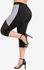 Plus Size Mesh Panel Colorblock Capri Leggings - 3x | Us 22-24