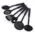 Non Stick Cooking Spoon Cookware - Set Of 6 - Black