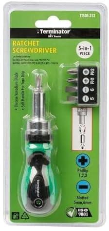 Screw Driver Terminator 5in1 Screw Driver Set with 5-Pieces Bits