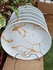6PC BIG ROUND PLATES. 6pc Quality kitchen and dining round plates with  pattern
