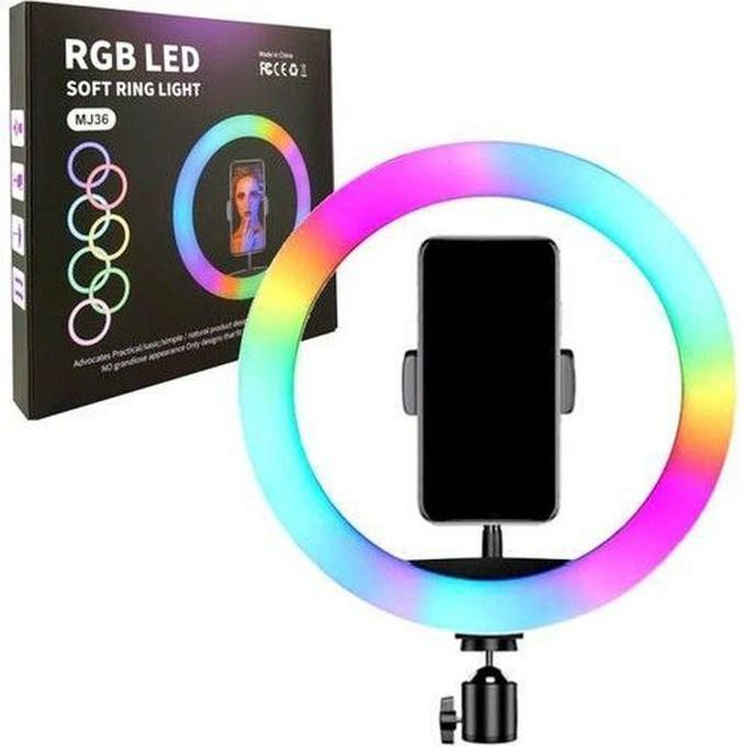 RGB 14" Inches Ring Light With Stand 35.5CM-Mult Colours