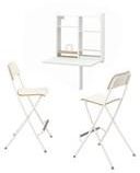 NORBERG / FRANKLIN طاولة وكرسيان, أبيض/أبيض - IKEA