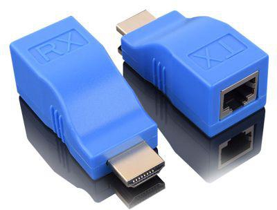 Generic HDMI Extender Network rj45 Line Ssignal Amplification Transmitter 30 Meters Cable to hdmi HD-Blue