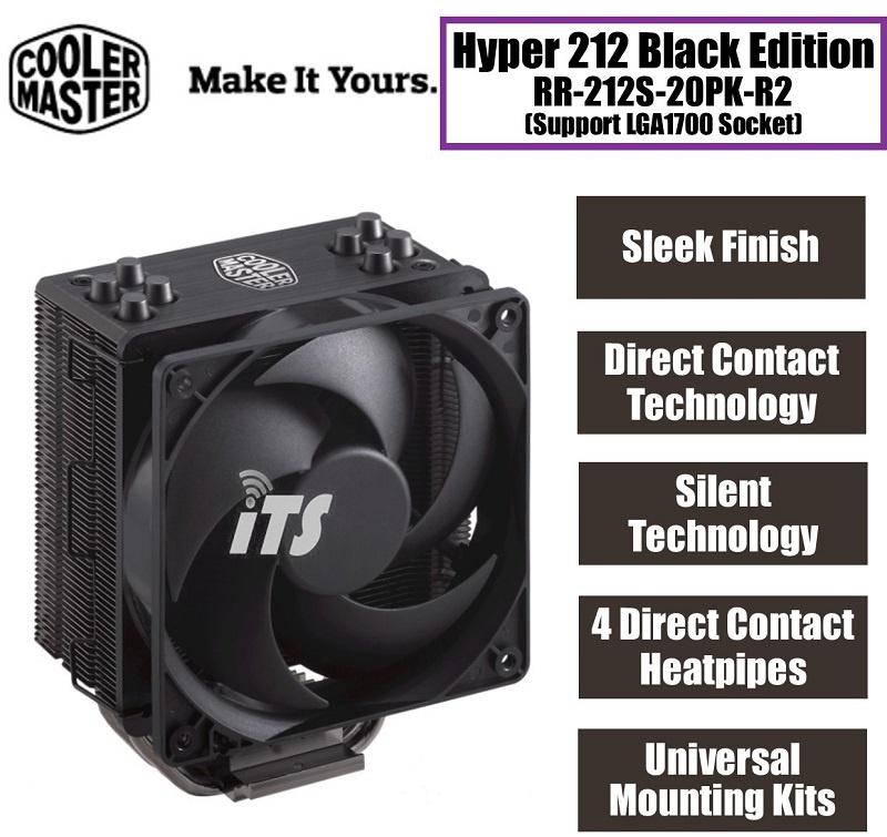 Cooler Master Hyper 212 Black Edition CPU Air Cooler Fan