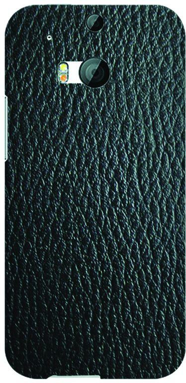 Stylizedd HTC One M8 Slim Snap Case Cover Matte Finish - Black Leather