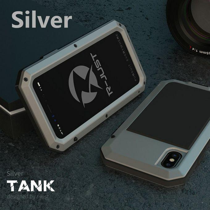 Generic الثقيلة واجب حماية الموت درع معدن الألمنيوم الهاتف حقيبة لهاتف أي فون 6 6 S 7 8 زائد X 4 4 S 5 S SE 5C للصدمات الغبار غطاء(Silver Phone Case)