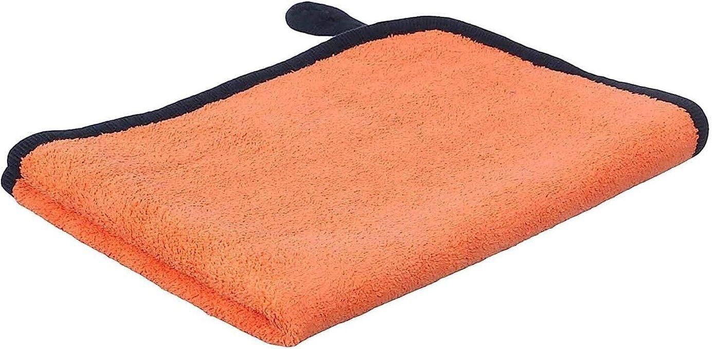 Local Made Microfiber Towel for Cars, 30*40 cm - blue and orange - 8 piece