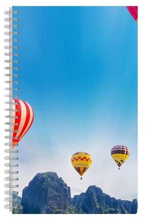 A5 Printed Printed Spiral Bound Notebook Blue/Yellow/Red