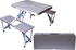 Folding Aluminum Picnic Table With 4 Seats, Silver - BD-ALU-TB