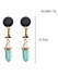 Geometric Artifical Turquoise Dangle Earrings
