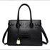 All Season's Leather Office Ladies Handbag-Black