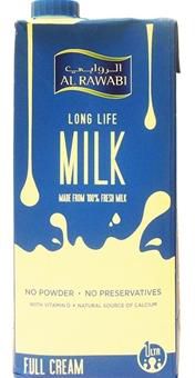 Al Rawabi Full Cream Long Life Milk - 1 L