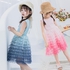 Koolkidzstore Girls Dress Ruffled Design - 1 Size (Blue - Pink)